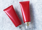 Tubo cosmético plástico rojo en offset 200ml de la impresión para la crema del lavado de la cara